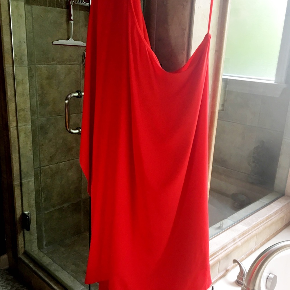 BCBG one shoulder dress size Large !!NEVER WORN